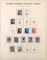 Belgium gyűjtemény maradvány az 1863-1929 közötti időszakból, benne vasúti bélyegek is, előnyomott albumlapokon