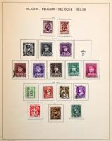 Belgium gyűjtemény maradvány az 1863-1929 közötti időszakból, benne vasúti bélyegek is, előnyomott a...