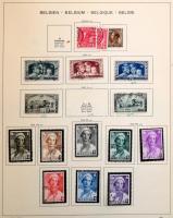 Belgium gyűjtemény maradvány az 1863-1929 közötti időszakból, benne vasúti bélyegek is, előnyomott a...