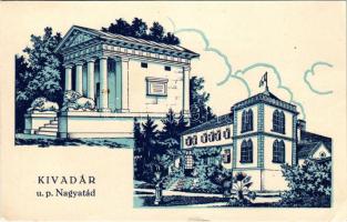 1933 Kivadár (Nagyatád), Gróf Somssich kastély és mauzóleum. Hátoldalon gróf Somssich Zsigmond (1914...