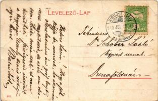 1910 Kisújszállás, Városi takarékpénztár, Polacsik József üzlete. W.L. (?) 840. (gyűrődések / crease...