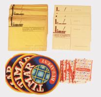 Timár Cukorka- és Csokoládéárugyár fejléces levelezőlapok, borítékok, cukorka papírok, reklámcímkék