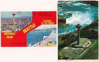 22 db MODERN külföldi város képeslap: USA, Kanada / 22 modern foreign town postcards: USA, Canada