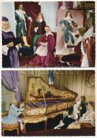 Paris, Musée Grévin - 7 db MODERN képeslap: panoptikum / 7 modern postcard:  panopticon