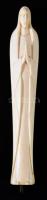 Csont Szűz Mária szobor, felfogató résszel, m: 19 cm