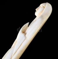 Csont Szűz Mária szobor, felfogató résszel, m: 19 cm