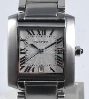 Cartier minőségi másolat karóra, kvarc, fém szíjjal, 3,5x3 cm