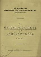 Az Ujfehértói Gazdasági és kereskedelmi Bank zárszámadása az 1911. évről; Guttmann Kálmán könyvnyomdája