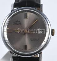 Royce Automatic 25 köves automata karóra, szíjjal, karcokkal, működik, d: 32mm