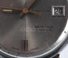 Royce Automatic 25 köves automata karóra, szíjjal, karcokkal, működik, d: 32mm