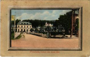 1912 Predeál, Predeal; Vedere din dosul Gari / vasútállomás mögötti rész. Ad. Maier &amp; D. Stern kiadása / view behind the railway station (r)