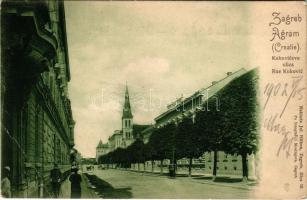 1902 Zagreb, Zágráb; Kukoviceva ulica. Jul. Hühna / utca / street view (EB)