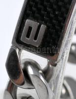 Acél-karbon férfi karkötő, h: 20 cm