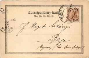 1899 Stráz nad Ohrí, Krondorf-Sauerbrunn; Gesamtansicht. Leutert &amp; Schneidewind / view. lith...