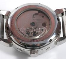 Lukado automata karóra, segédkörökkel, napkijelzéssel, részben szkeleton szerkezettel, fém szíjjal, ...