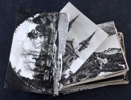 100 db MODERN magyar fekete-fehér város képeslap / 100 modern black and white Hungarian town postcards