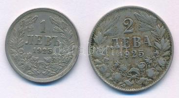 Bulgária 1925. 1L Cu-Ni + 2L Cu-Ni T:XF,VF Bulgaria 1925. 1 Lev Cu-Ni + 2 Leva Cu-Ni C:XF,VF