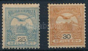 1900 Turul 25f + 30f (11.200) (halvány rozsda a széleken / light stain)