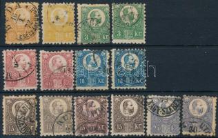 1871 Réznyomat 2 db sor + 15kr többletpéldányok, színváltozatokkal (70.000+)