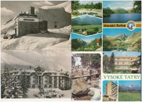 MAGAS-TÁTRA - 25 db MODERN város képeslap, színes és fekete-fehér / HIGH TATRAS - 25 modern postcards