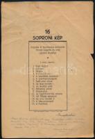 Mende Gusztáv (1899-1963) - Lándori Angelica (1908-1981): 16 soproni kép. Linoleummetszetek. Rajzolt...