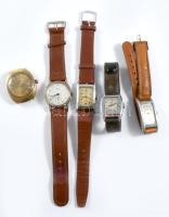 5 darab mechanikus férfi karóra, Arbor, Telda, Pontia, Logan, Regi, vegyes állapotban