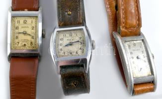 5 darab mechanikus férfi karóra, Arbor, Telda, Pontia, Logan, Regi, vegyes állapotban