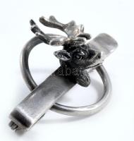 Ezüst (Ag) vadász bross, jelzett, nettó 7,6g