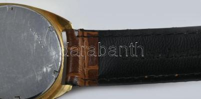 Pontiac Supporter mechanikus karóra, működik, karccal, bőr szíjjal, d: 34mm