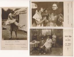 6 db RÉGI motívum képeslap, fotólap: külföldi színészek és színésznők / 6 pre-1945 motive photo postcards: foreign actors and actresses