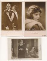 6 db RÉGI motívum képeslap, fotólap: külföldi színészek és színésznők / 6 pre-1945 motive photo post...