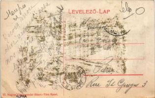 1913 Budapest II. Krámer Császárfürdő kioszkja, étterem kerthelyisége vendégekkel és pincérnőkkel (R...