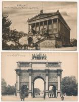 22 db RÉGI külföldi város képeslap vegyes minőségben / 22 pre-1945 foreign town-view postcards, in m...