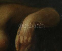 Lengyel-Reinfuss Ede (1873-1942): Női akt lepellel, 1922. Olaj, karton, jelezve balra lent. Apró fel...