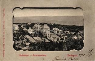 1901 Budapest XII. Svábhegy, látkép, villák. Divald Károly 154. sz. (EK)