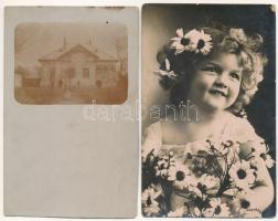 5 db RÉGI fotólap vegyes minőségben / 5 pre-1945 photo postcards in mixed quality