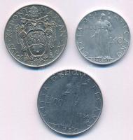 Vatikán 1931. 1L Ni "XI. Piusz" + 1953. 10L Al "XII. Piusz" + 1956. 100L rozsdamentes acél "XII. Piusz" T:AU,XF Vatican 1931. 1 Lire NI "Pius XI" + 1953. 10 Lire Al "Pius XII" + 1956. 100 Lire stainless-steel "Pius XII" T:AU,XF Krause KM#5, KM#52, KM#55
