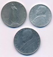 Vatikán 1931. 1L Ni "XI. Piusz" + 1953. 10L Al "XII. Piusz" + 1956. 100L rozsdam...
