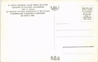Budapest, III. Viktor Emánuel olasz király és etióp császár látogatása 1937. május 19-23-ig. / Victo...