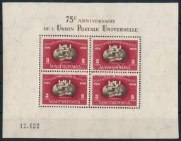 1950 UPU (I.) fogazott blokk (** 220.000) (falctalanított)