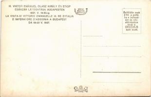 Budapest, III. Viktor Emánuel olasz király és etióp császár látogatása 1937. május 19-23-ig. / Victo...