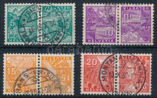 1934 Tájak Mi 271-274 fordított állású párokban (Mi EUR 45.-)