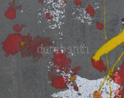 Puha Ferenc (1951-): Diptichon. Akril, vászon, jelzett a hátoldalán. Két darabból álló mű. 20×20x2 (...