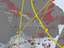 Puha Ferenc (1951-): Diptichon. Akril, vászon, jelzett a hátoldalán. Két darabból álló mű. 20×20x2 (...