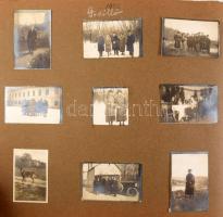ca 1920-1930 Érdekes fotóalbum egy polgári család képeivel, Szomód, Pilisborosjenő Vác, Gödöllő, Bud...