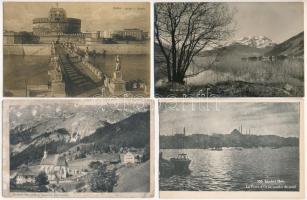 17 db RÉGI külföldi város képeslap vegyes minőségben / 17 pre-1945 foreign town-view postcards, in mixed quality