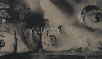 Vinkler László (1912-1980): Látomás. Tus, papír, jelzett. Üvegezett fakeretben. 19,5×29 cm