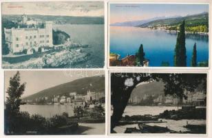 ABBAZIA - 12 db RÉGI város képeslap vegyes minőségben / OPATIJA - 12 pre-1945 town postcards in mixed quality