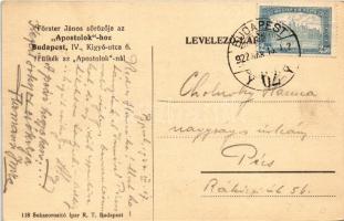 1922 Budapest V. Förster János sörözője az Apostolokhoz, fülkék az Apostoloknál, belső. Kígyó utca 6...