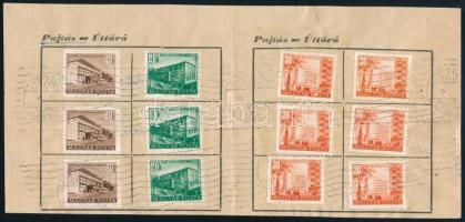 1952 Rabnak utánküldött csomag szállítólevele hozzá Díjhiány jelentés Ötéves terv 5Ft bérmentesítéss...